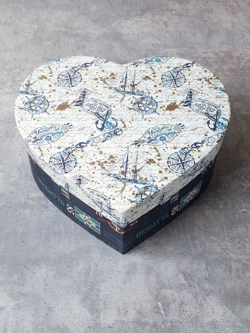 Коробка подарочная 3 штуки Сердце / 1158 /уп 24/16*18.3*7/18*20.3*8/20*22.3*9cm - ГалеонТрейд фото 5