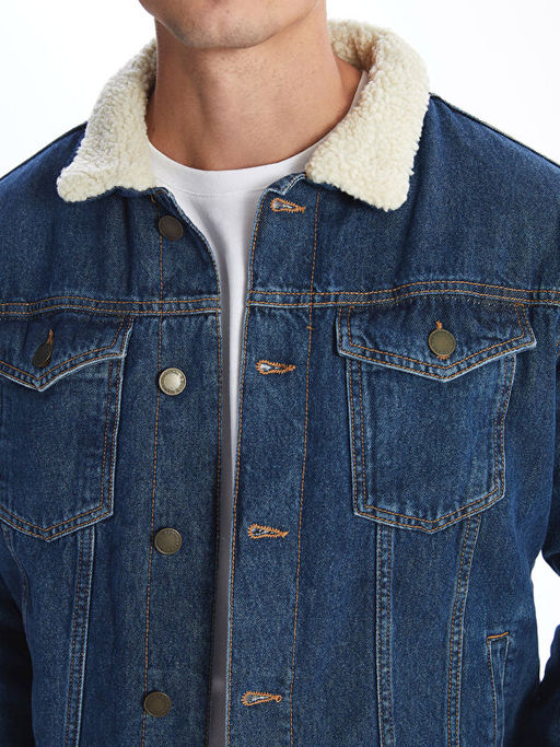 Standart Kal?p Erkek Jean Ceket
