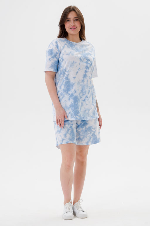 Костюм из кулирки унисекс дым голубой макси - Амадэль фото 3