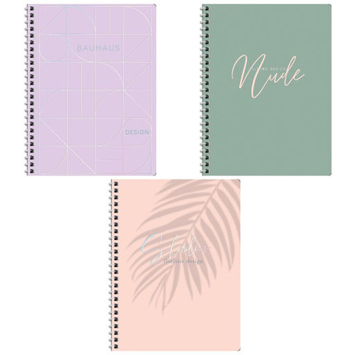 Тетрадь 48л. на спирали Greenwich Line "Nude" клетка (NS5c48-33380) матовая ламинация, тиснение фольгой, блок повышенной плотности