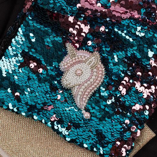 Klart набор для вышивания 10-007 Брошь. Розовый единорог 5 х 9 см