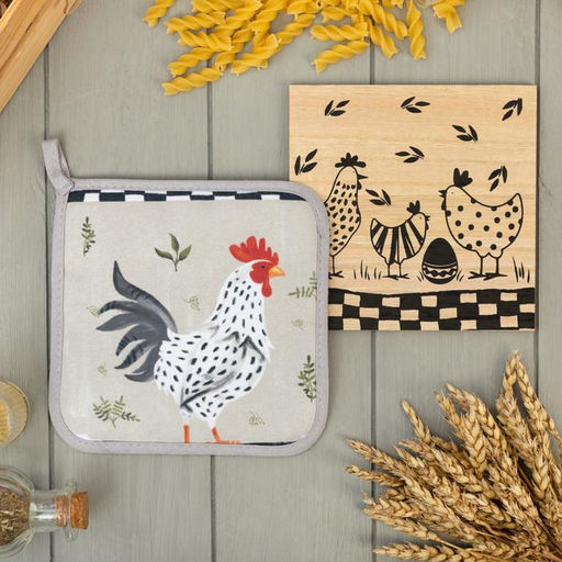 Цена за 2 шт. Набор кухонный Светлой пасхи прихватка, подставка под горячее - Доляна фото 8