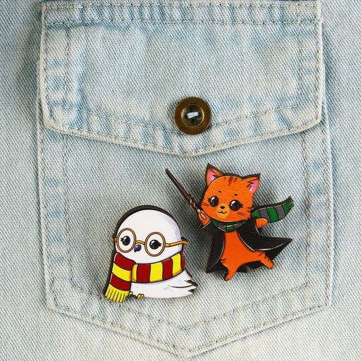 Цена за 4 шт. Значки деревянные, неразлучники Наша дружба это магия, 2 шт., 8?12 см