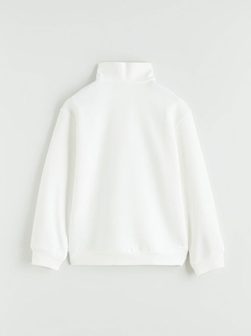 Dik Yaka K?z ?ocuk Kal?n Sweatshirt