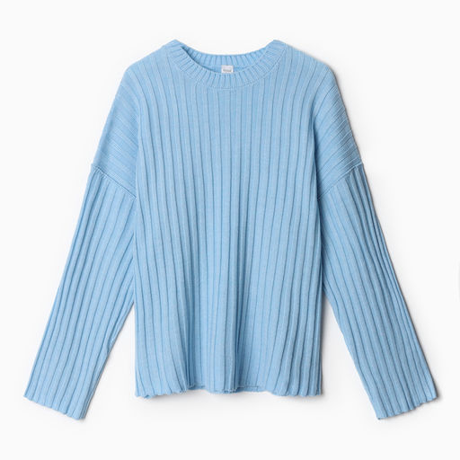 Джемпер женский вязаный MINAKU: Knitwear collection, голубой, размер 54-56