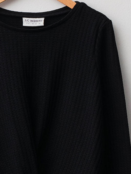 Bisiklet Yaka Basic Uzun Kollu K?z ?ocuk Ti??rt - Waikiki фото 3