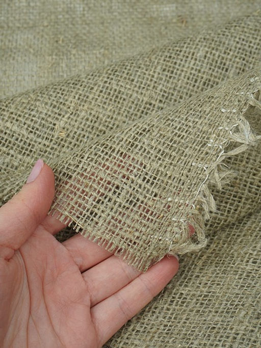 Лен упаковочный Мешковина средней плотности, ш.1.1м, лен-100%, 195гр/м.кв - Купава фото 4