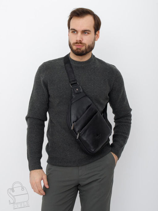 Рюкзак мужской кожаный 1772Z black Zinimsk