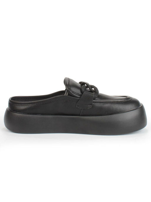 07-DJ45-2 BLACK Лоферы женские без задника (натуральная кожа) - Фабричный китай фото 12