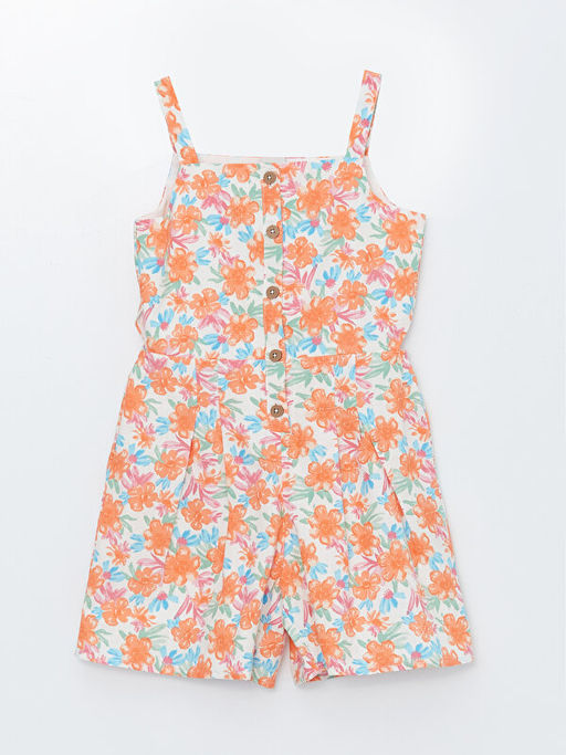 Kare Yaka ?i?ekli K?z ?ocuk Tulum