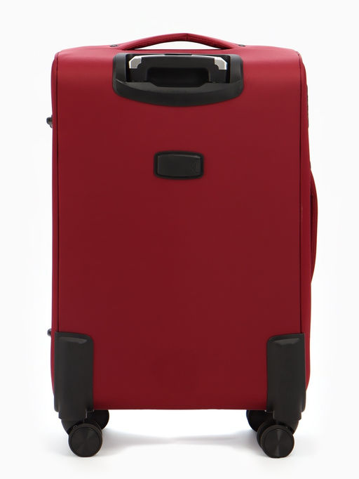 Чемодан на колёсах TEXTURA, кодовый замок, с увеличением, 42×26×68 см, 24", красный