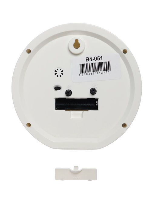 Будильник «Новогодний олень», плавный ход, d=15 см, красный, корпус белый