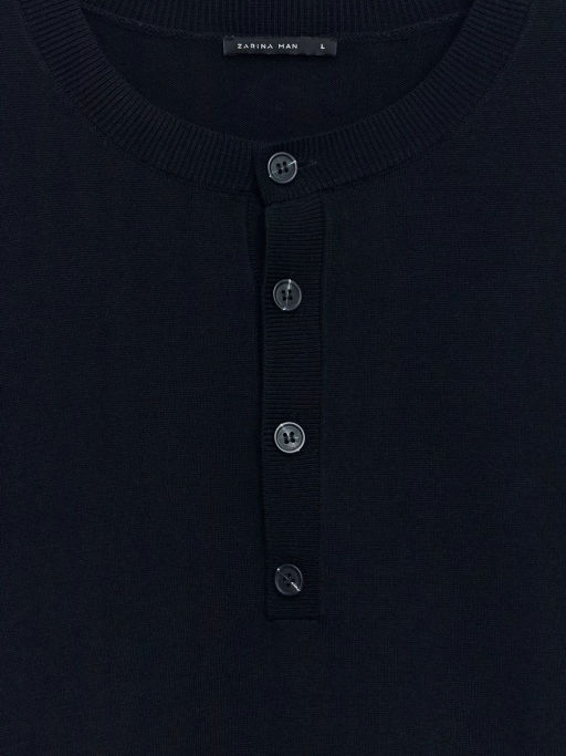 Джемпер с воротником хенли / Zarina  фото 3