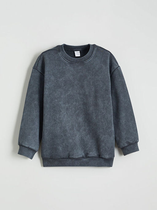 Bisiklet Yaka Erkek ?ocuk Kal?n Sweatshirt