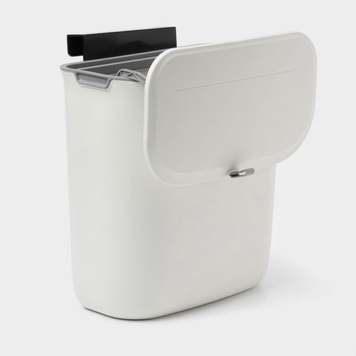 Ведро для мусора подвесное Доляна, 9 л, 2 вида крепления, белое фото 7