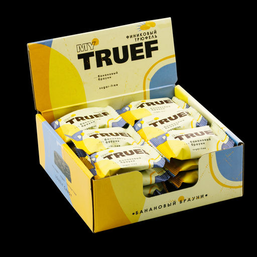 Трюфель финиковый Мy Truef банановый брауни, 360 г | шоу-бокс  24 конфеты - Сибирский кедр фото 7
