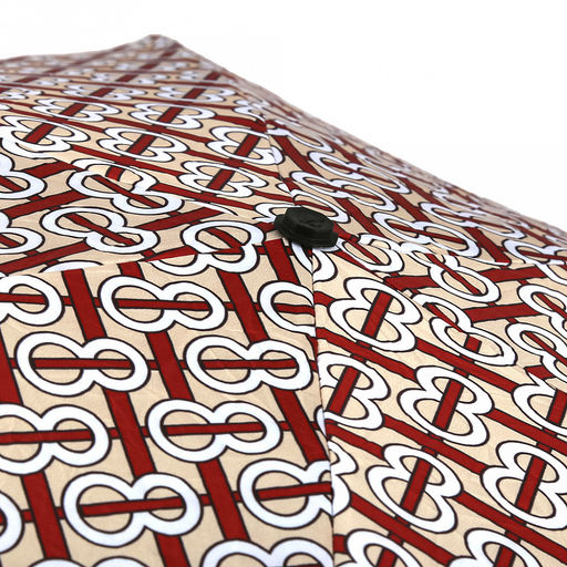 Зонт-мини механический Орнамент ткань эпонж (полиэстер) + черное УФ-покрытие, 6 лучей, д/купола 90см, 5 сложений, 17см в сложенном виде, механизм против ветра, пластмассовая ручка, цвет ванильный, 225гр (Китай) - Домашняя Мода фото 5