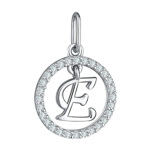 Подвеска из серебра куб.циркон., Л-29129