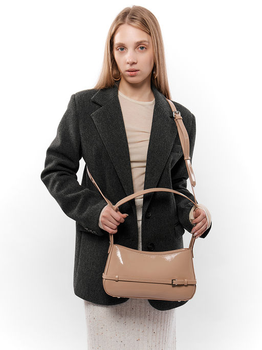 LACCOMA сумка TH1099-2-капучинно натуральная кожа полиэстер