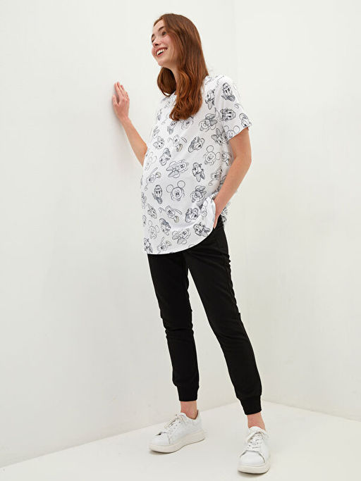 Kar?n Panelli D?z Cep Detayl? Hamile E?ofman Alt?