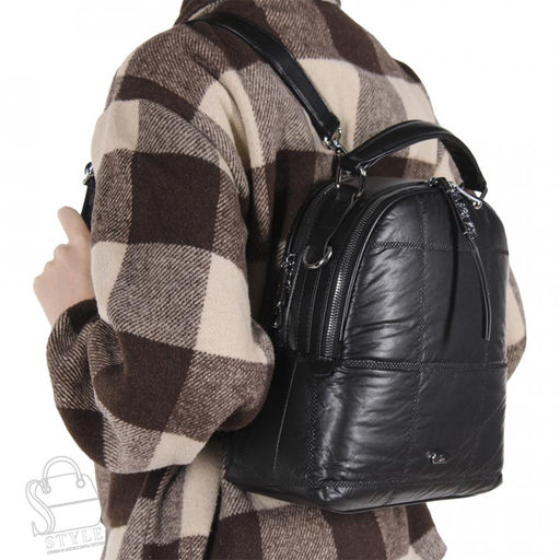 Рюкзак женский 670122 black Velina Fabbiano - Safenta в Новосибирске