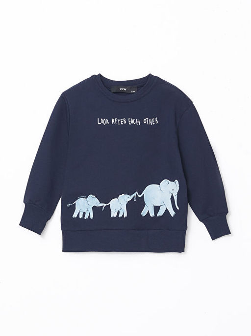 Bisiklet Yaka Bask?l? Erkek Bebek E?ofman Tak?m - Waikiki фото 2