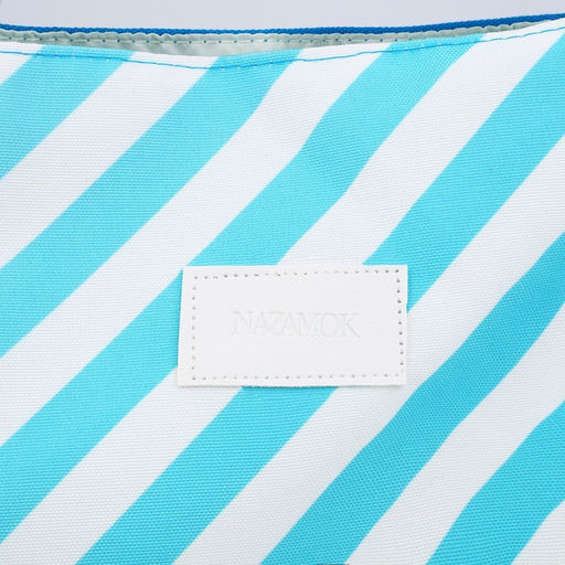 Сумка-шопер пляжная Nazamok, в полосочку, 39×32 см, голубая