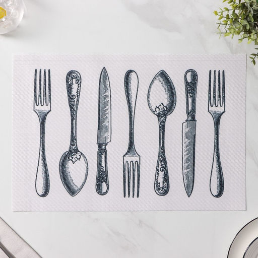 Салфетки сервировочные на стол Доляна «Сервировка», 4 шт., 30×45 см, белые