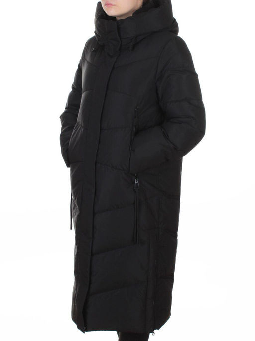 A73 BLACK Пальто зимнее женское (200 гр. холлофайбер)