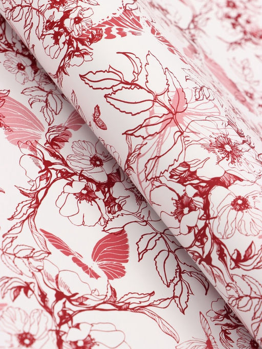 Цена за 20 шт. Пленка для цветов и букетов «Романтичные моменты», белый винный, 57×57 см