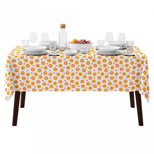 "Солнечная" Скатерть 120х145см, длина стола до 105см, на 4 персоны, хлопок "Премиум" 186г/м2, "Домашняя мода" (Россия)
