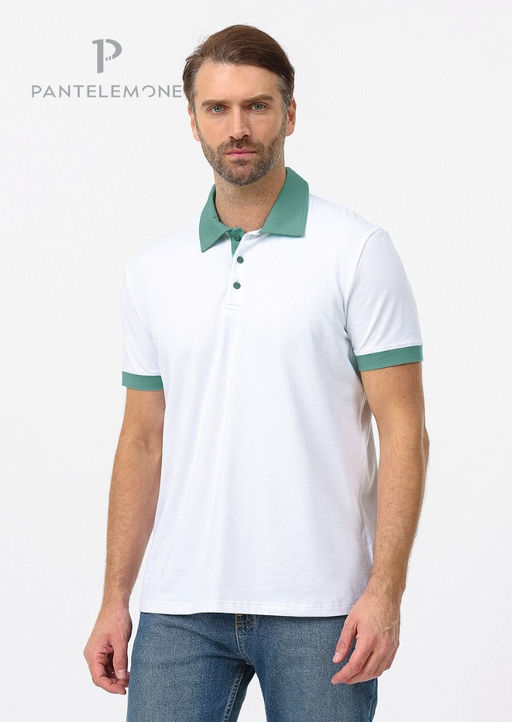 Футболка-поло из кулирки - Pantelemone фото 10