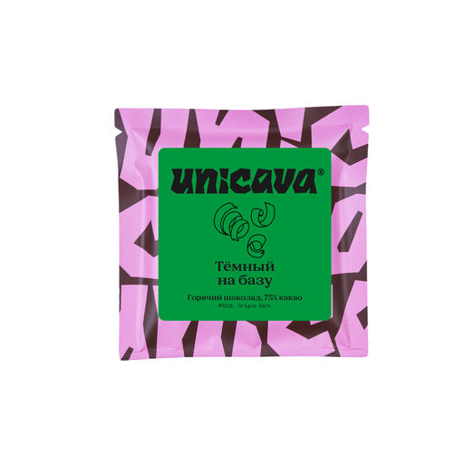 Тёмный на базу, горячий шоколад 75 %