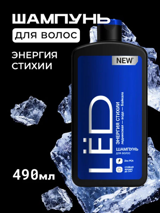 LЁD д/волос шампунь 490мл мужской Энергия стихии