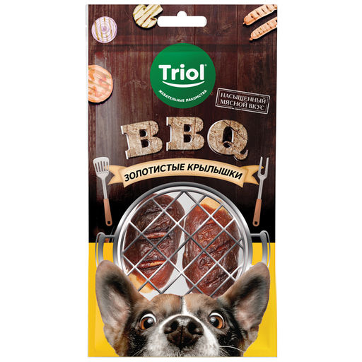 Лакомство для собак Золотистые крылышки, 100г, серия BBQ, Triol  фото 2