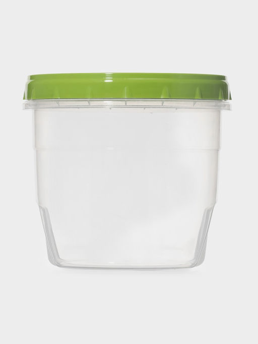 Цена за 2 шт. Банка для хранения продуктов, 1 л, пластик, прозрачная, крышка МИКС