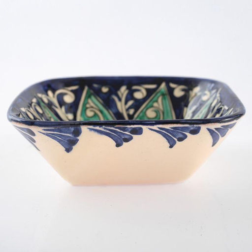 Салатница Риштанская Керамика «Цветы», 14×4.5 см, МИКС