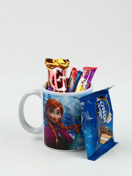 Детский новогодний подарок: конфеты с кружкой Зимняя принцесса, 150 г