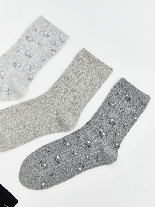 ?i?ekli Kad?n Soket ?orap 5li