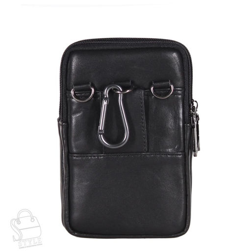 Сумка мужская кожаная 32717Z black Zinimsk в Новосибирске
