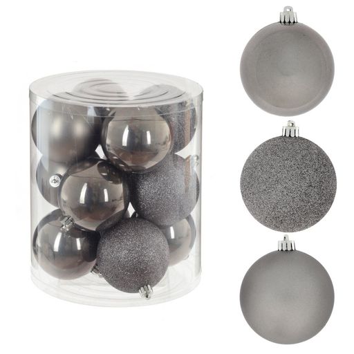 Набор из 12шт Украшение новогоднее "Шар", D9 см, L19 W19 H21,5 см