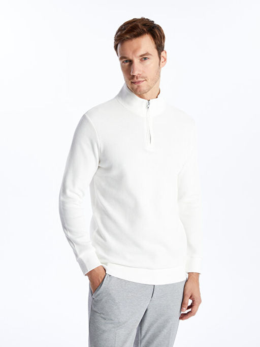 Dik Yaka Erkek Sweatshirt