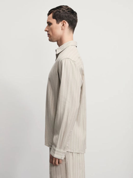 Рубашка relax fit со льном / Zarina  фото 5