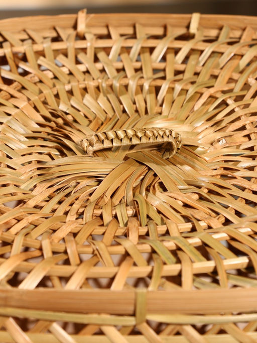 Корзина плетёная «Баскет», 24×24×28 см, бамбук, светлая