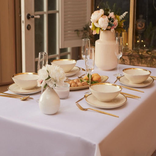 Скатерть «Этель» Cozy, 150×300 ±3 см, белая, плотность 192 г/м², хлопок с ВГМО