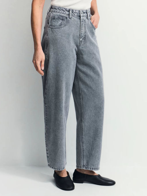 Джинсы barrel с высокой посадкой укороченной длины / Zarina  фото 3