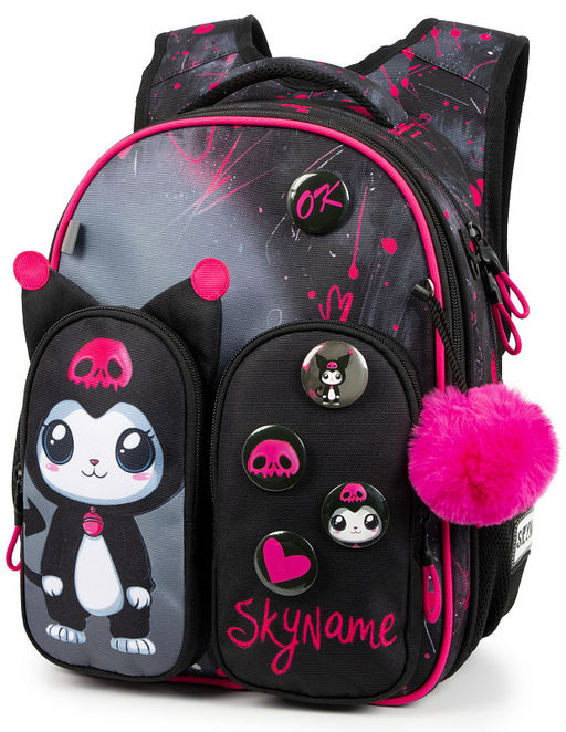 Рюкзак SkyName set-R9-16 + мешок для обуви, папка, пенал, кошелек, бейдж, канц. наб, брелок , значки  фото 2