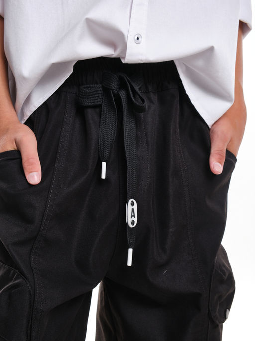 Брюки карго 33-91232 черный - Mini maxi фото 7