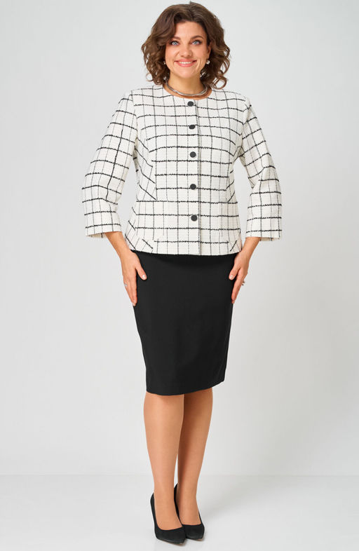 Костюм БелЭльСтиль 861/557 бело-черный