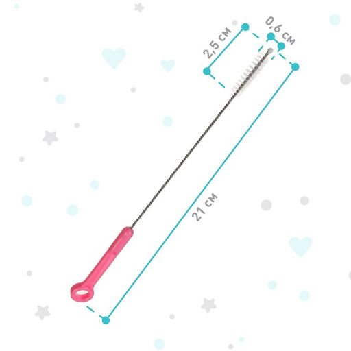 Ёршик для бутылочек и сосок, цвет МИКС, 22 см, Крошка Я